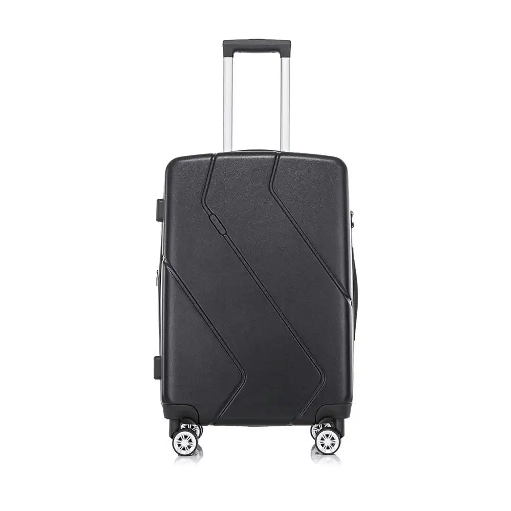 SwissTech Explorer 78.4L/66cm Checked Luggage Travel Suitcase Trolley Bag Black