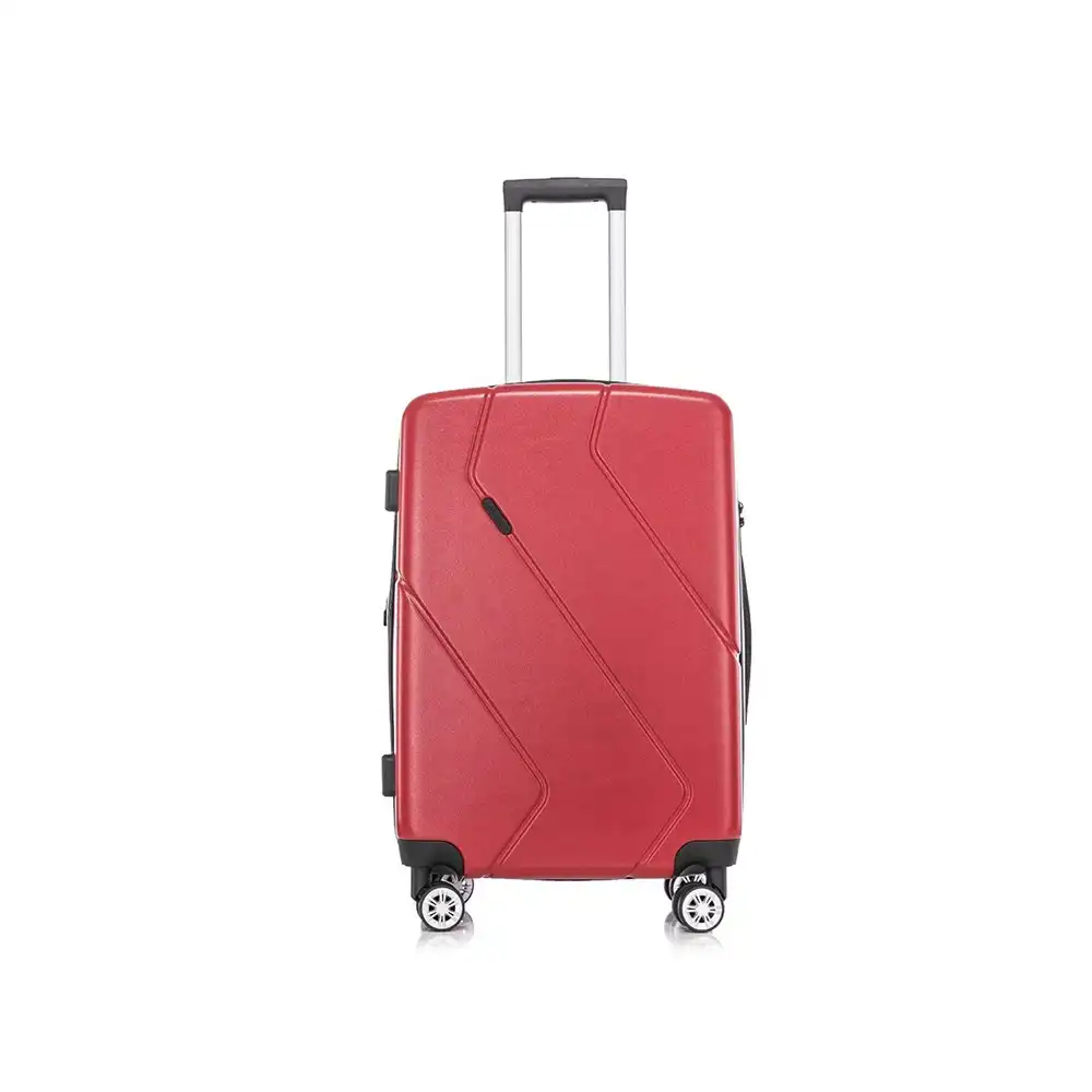 SwissTech Explorer 78.4L/66cm Checked Travel Luggage Suitcase Trolley Blood Red