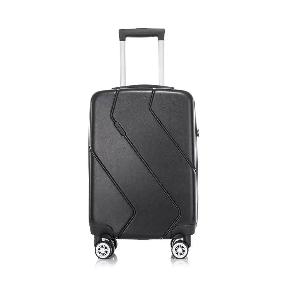 SwissTech Explorer 45L/56cm Carry On Luggage Travel Suitcase Trolley Bag Black