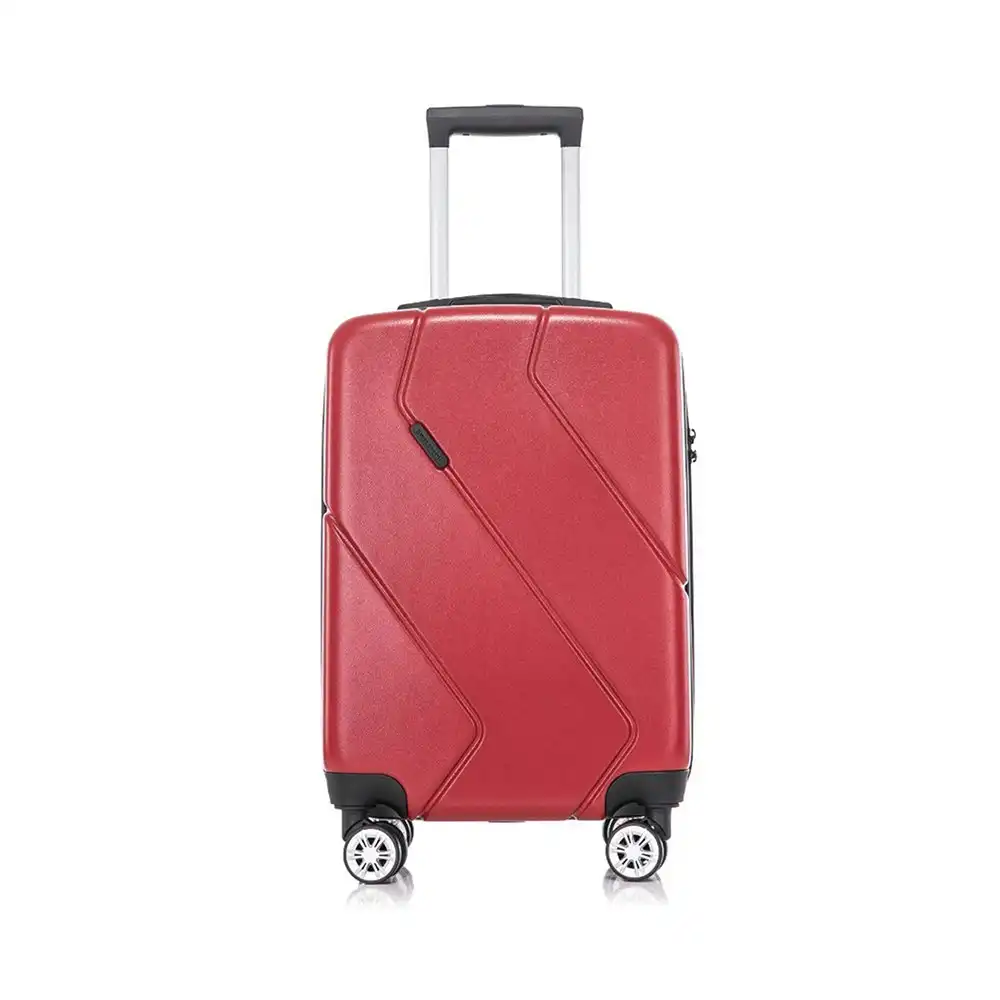 SwissTech Explorer 45L/56cm Carry On Travel Luggage Suitcase Trolley Blood Red