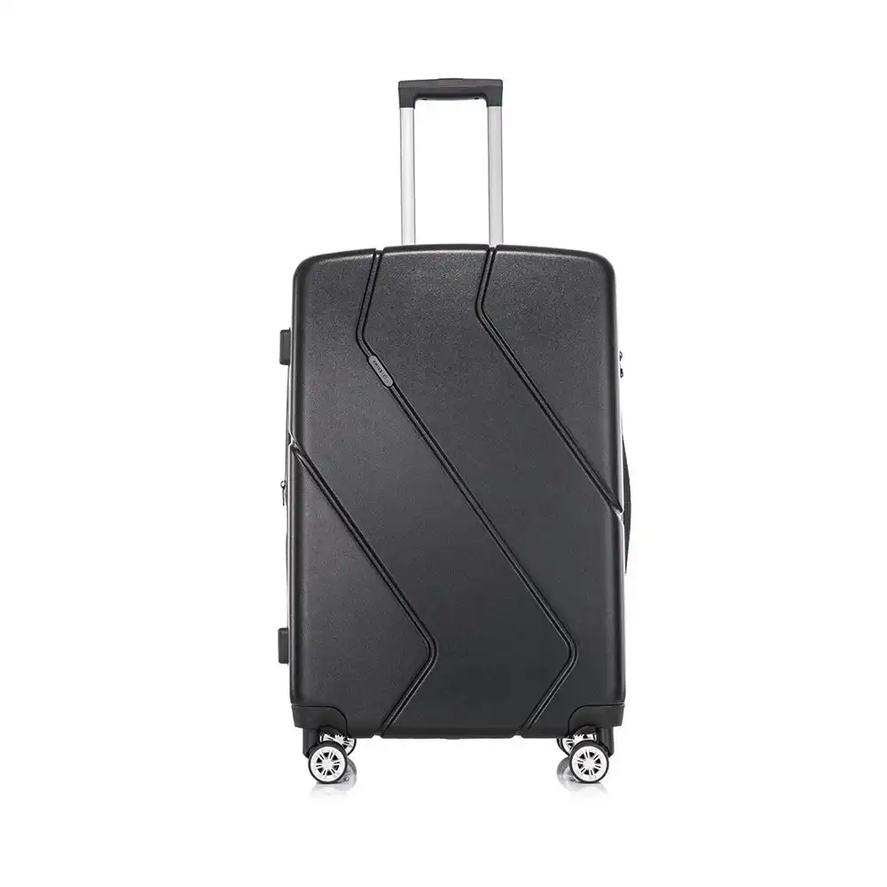 SwissTech Explorer 118L/76cm Checked Luggage Travel Suitcase Trolley Bag Black