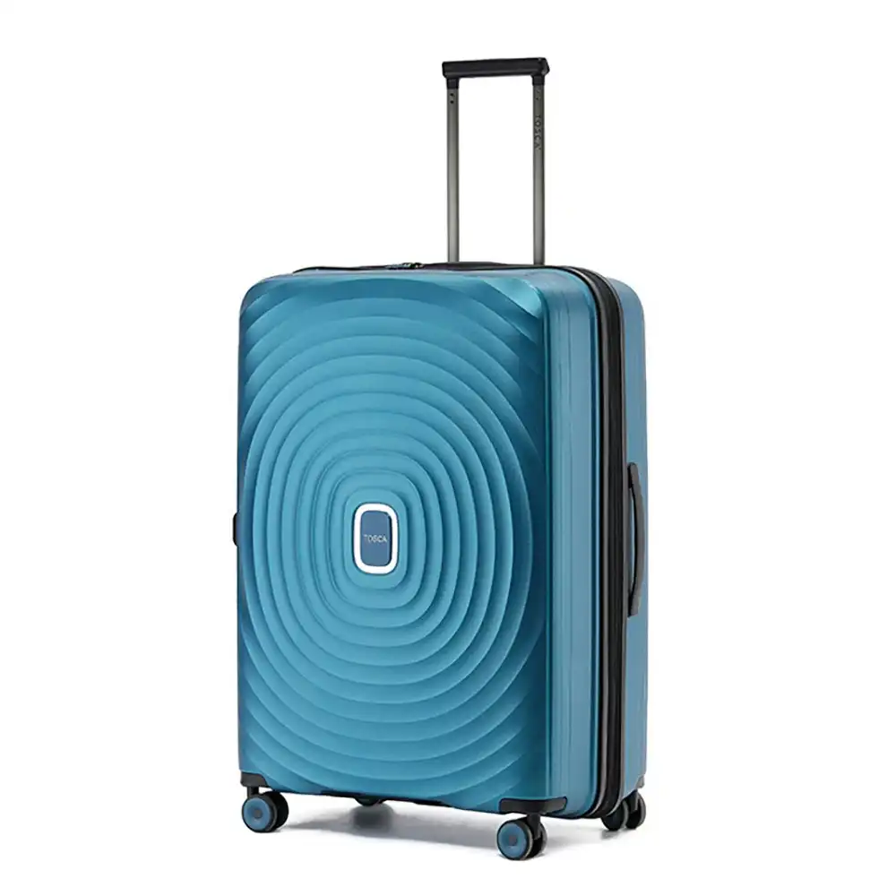 Tosca Eclipse 29" Checked Trolley Lightweight Travel Suitcase 77x51x33cm - Blue