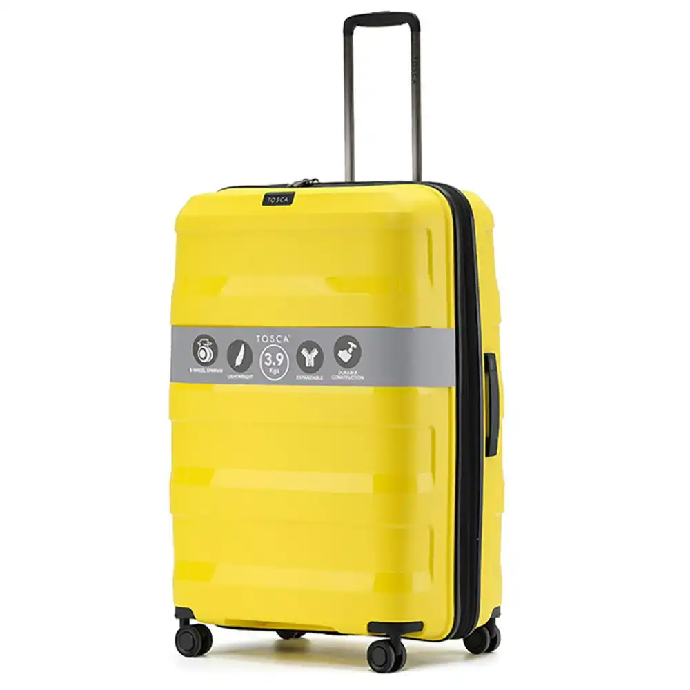 Tosca Comet PP 29" Checked Trolley Travel Hard Case Suitcase 78x50x35cm - Yellow