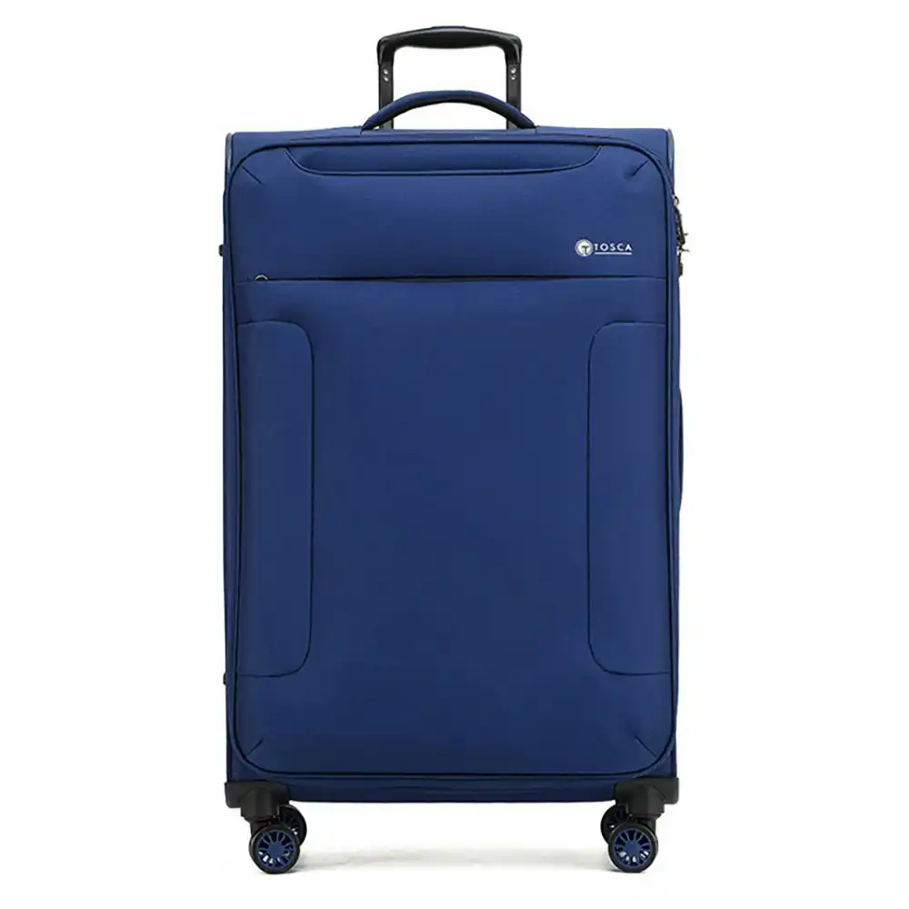 Tosca So-Lite 3.0 29" Checked Trolley Luggage Holiday/Travel Suitcase - Navy