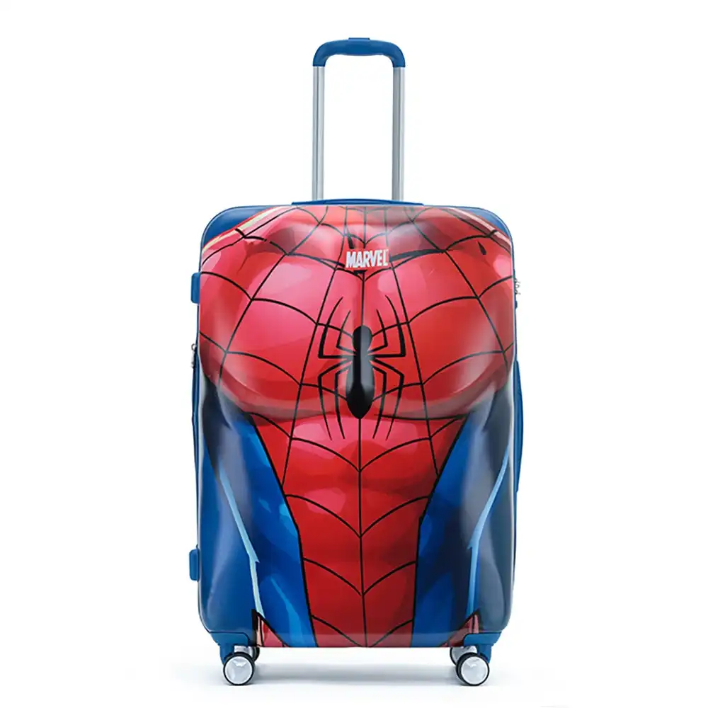 Marvel Spiderman Pc Shell 28" Checked Trolley Luggage Travel Suitcase 75x48x32cm