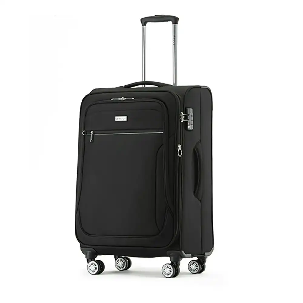Tosca Transporter TSA Lock 26" Checked Trolley Luggage Suitcase 67x42x30cm Black