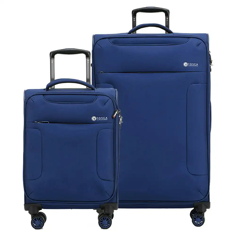2pc Tosca So-Lite 3.0 20"/29" Travel Trolley Luggage Suitcase Small/Large Navy