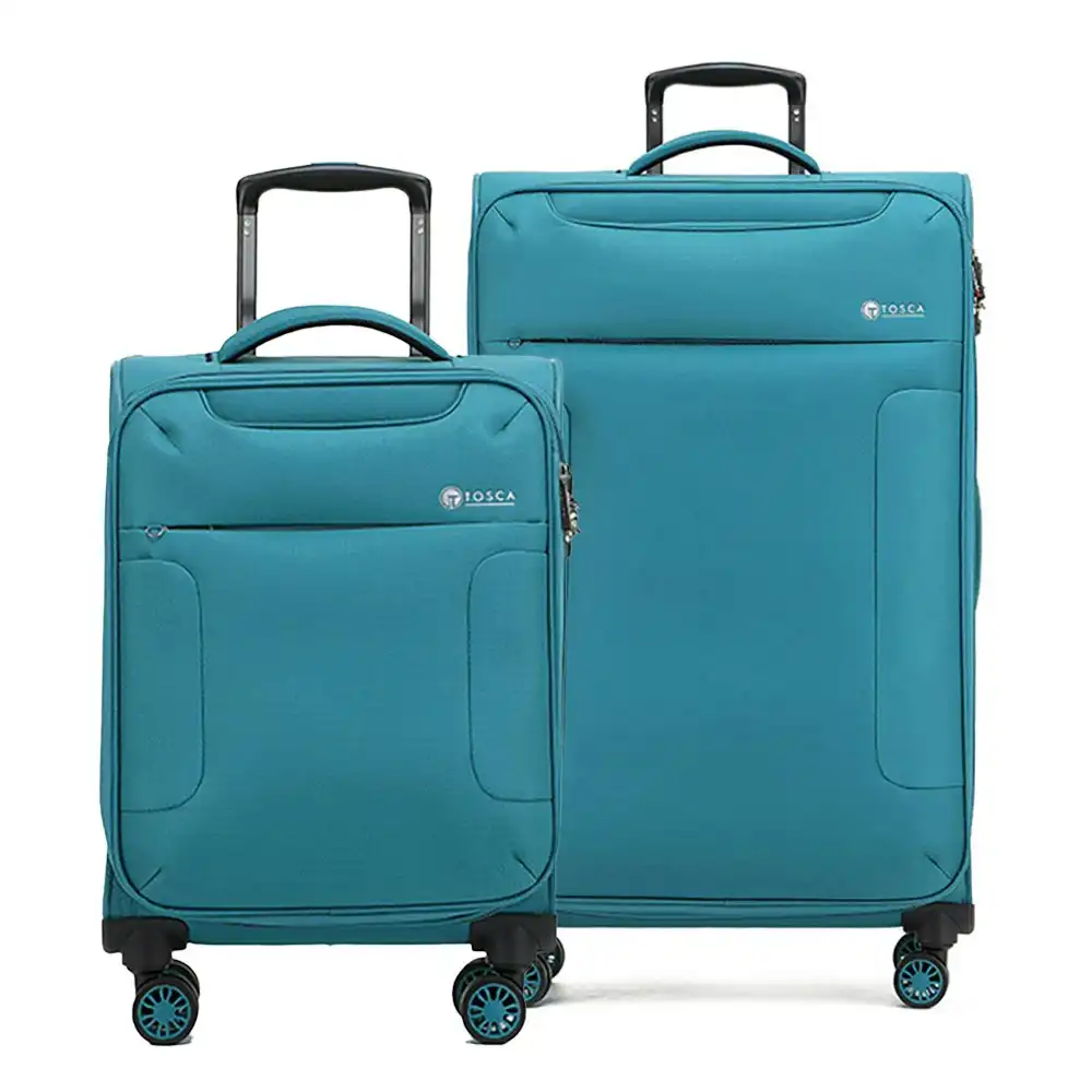 2pc Tosca So-Lite 3.0 20"/29" Travel Trolley Luggage Suitcase Small/Large Teal
