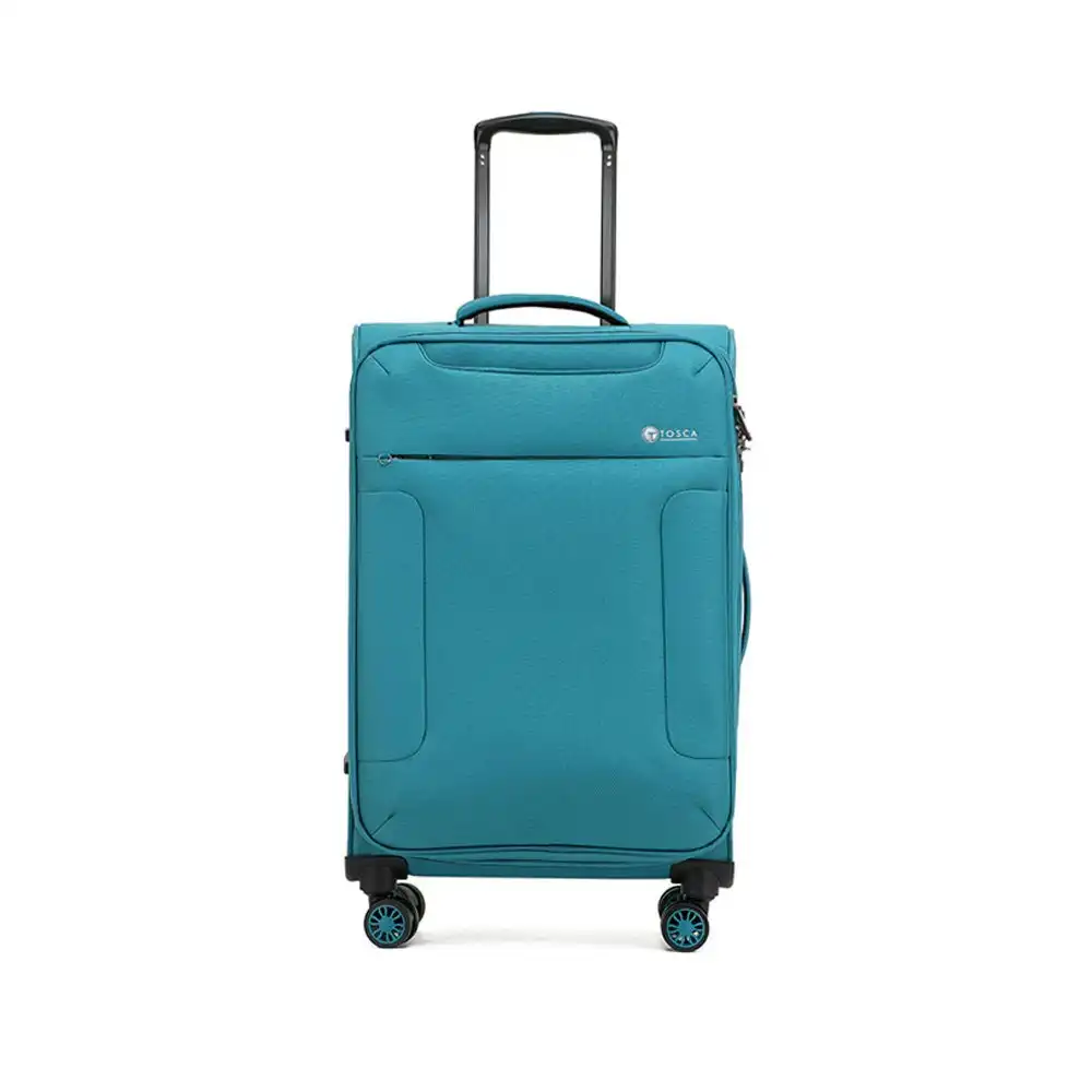 Tosca So-Lite 3.0 25" Checked Trolley Luggage Holiday/Travel Suitcase - Teal