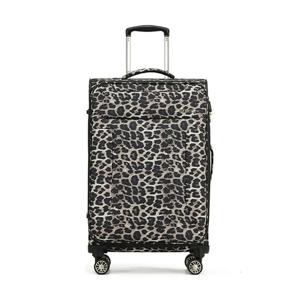 Tosca So-Lite 3.0 25" Checked Trolley Luggage Holiday/Travel Suitcase - Lepoard