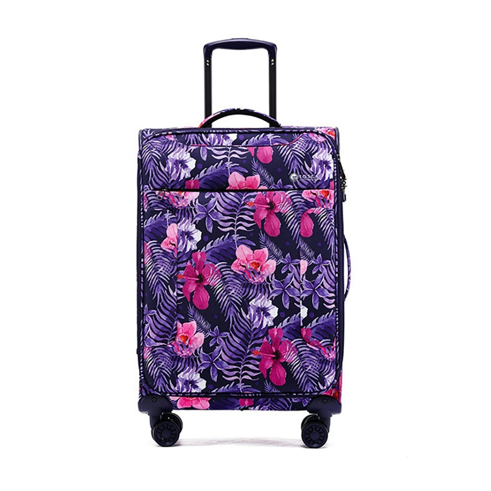 Tosca So-Lite 3.0 25" Checked Trolley Luggage Holiday/Travel Suitcase - Flowers