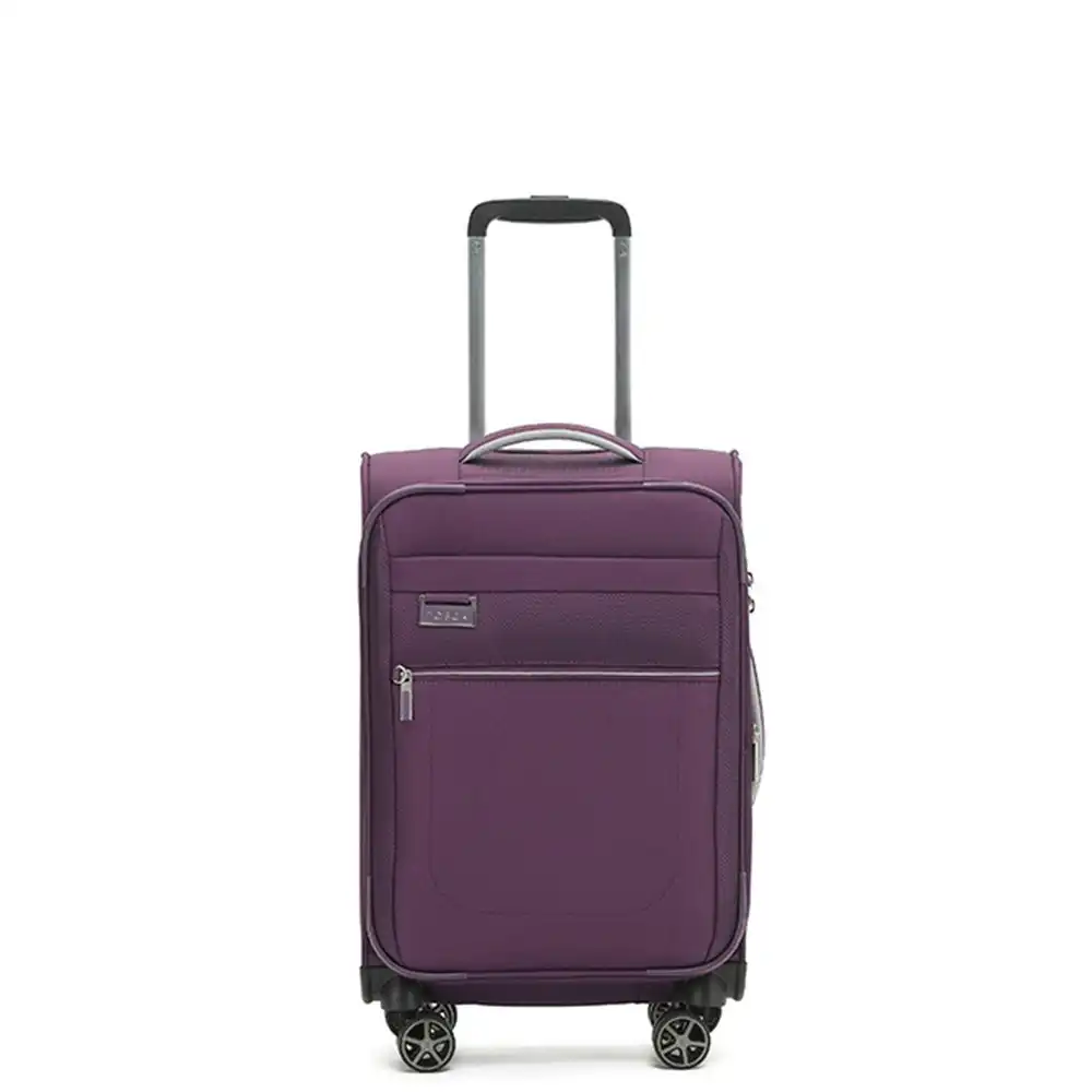 Tosca Vega 21" Carry On Holiday/Travel Luggage Suitcase Baggage Trolley Bag Plum
