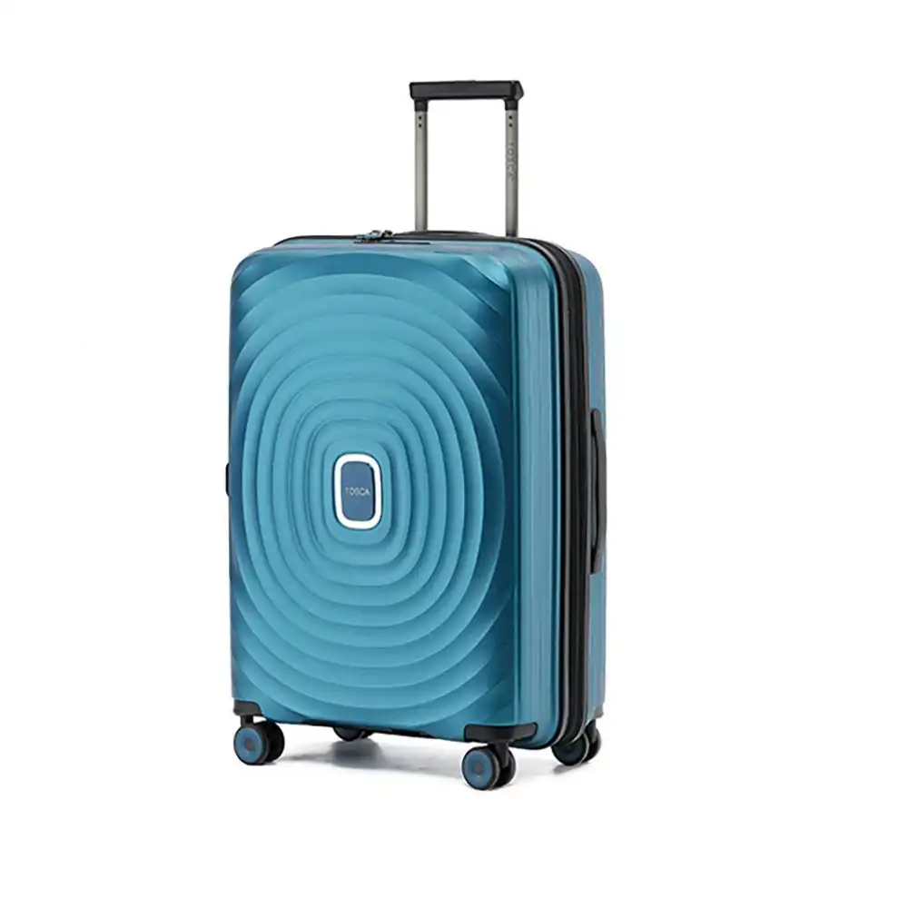 Tosca Eclipse 25" Checked Trolley Lightweight Travel Suitcase 67x45x29cm - Blue