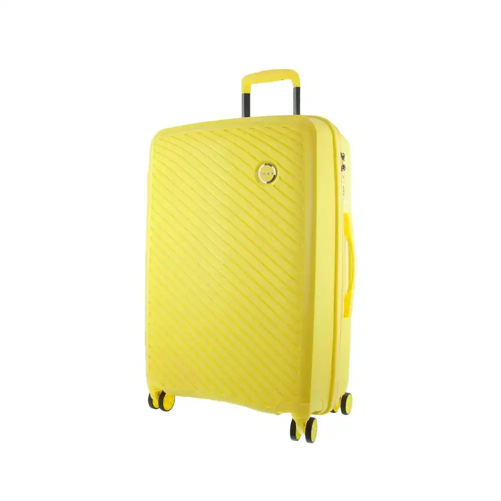 Pierre Cardin 65cm Medium Hard-Shell Travel Luggage/Suitcase Yellow 82.5L