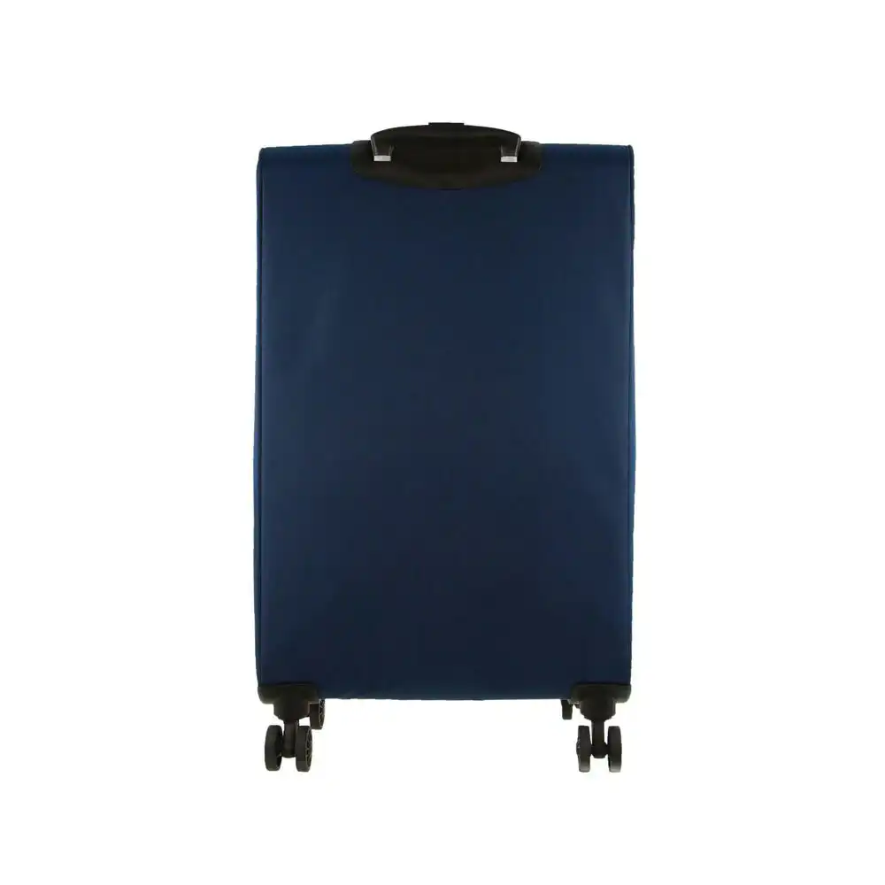 Pierre Cardin 68cm Medium Soft Shell Travel Luggage/Suitcase Navy Blue 62.5L