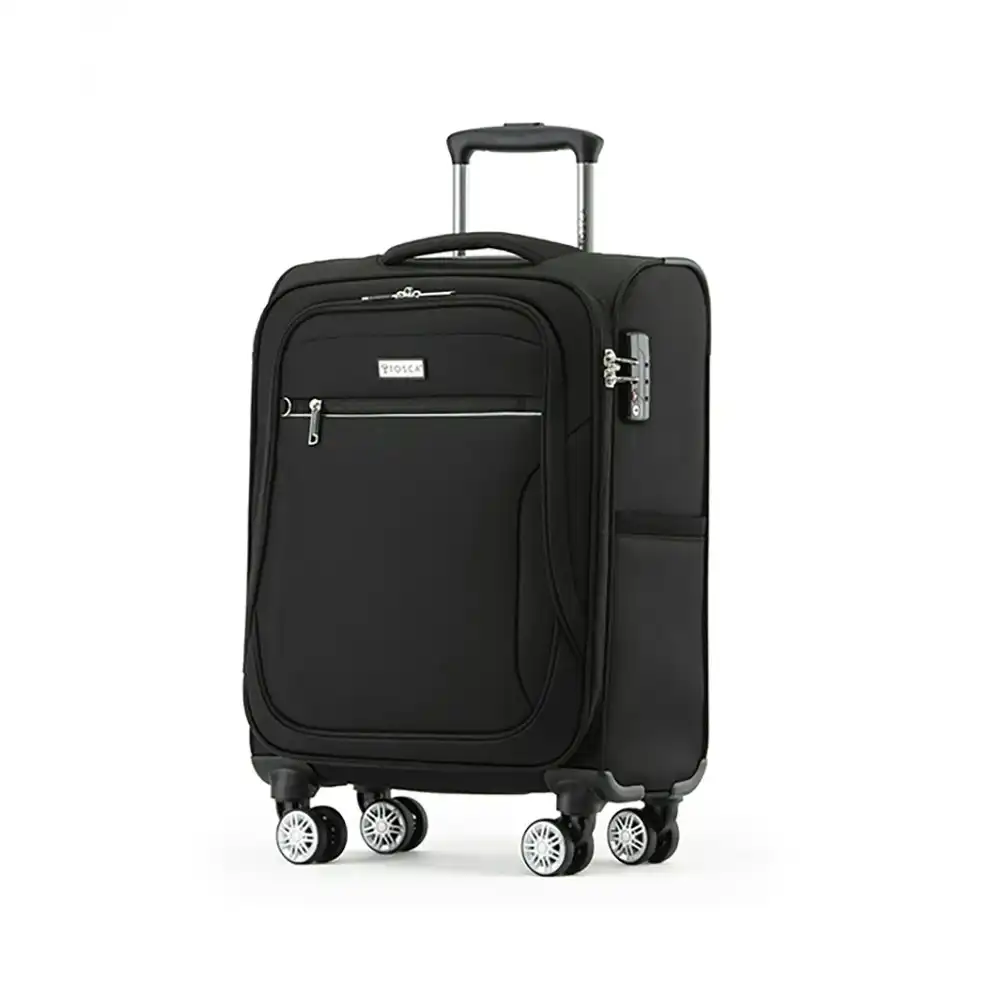 Tosca Transporter TSA Lock 20" Cabin Trolley Luggage Suitcase 53x37x22cm Black