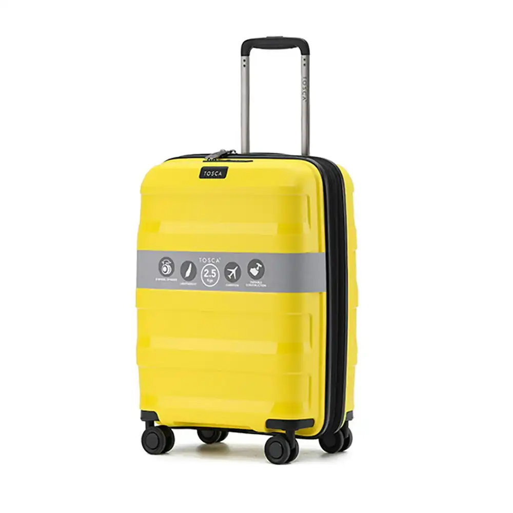Tosca Comet PP 20" Cabin Trolley Travel Hard Case Suitcase 55x40x25cm - Yellow