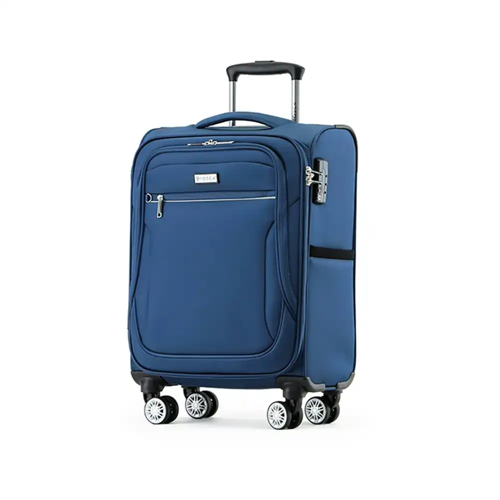 Tosca Transporter TSA Lock 20" Cabin Trolley Luggage Suitcase 53x37x22cm Blue