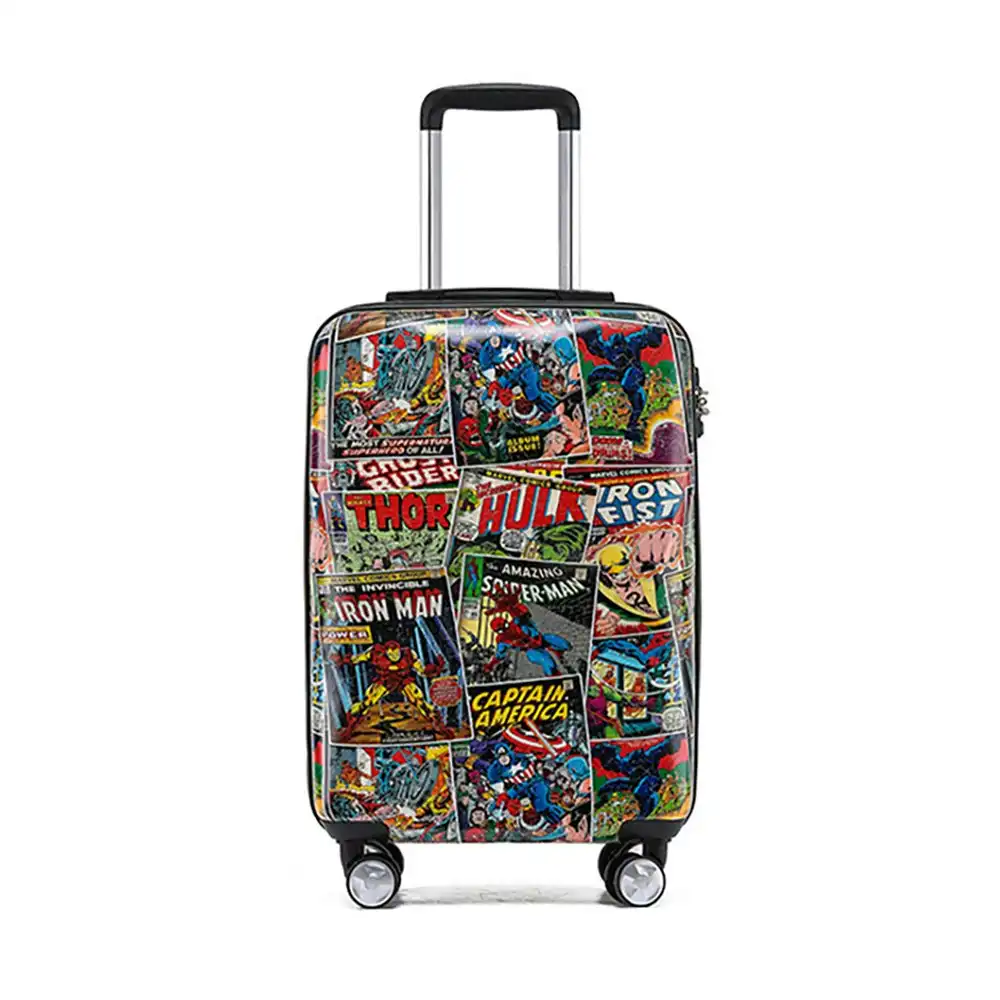 Marvel Comic Cover Pattern Retro Pc 19" Cabin Trolley Luggage Travel Suitcase