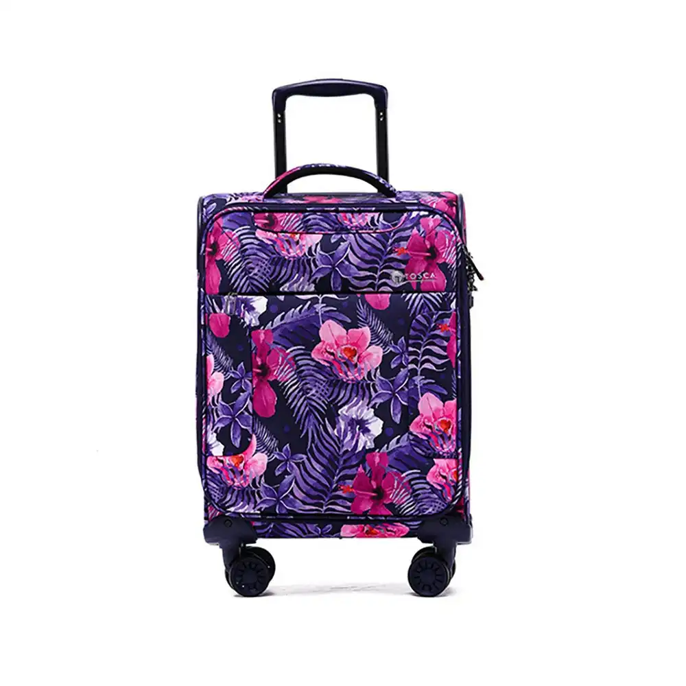 Tosca So-Lite 3.0 20" Cabin Trolley Luggage Holiday/Travel Suitcase - Flower