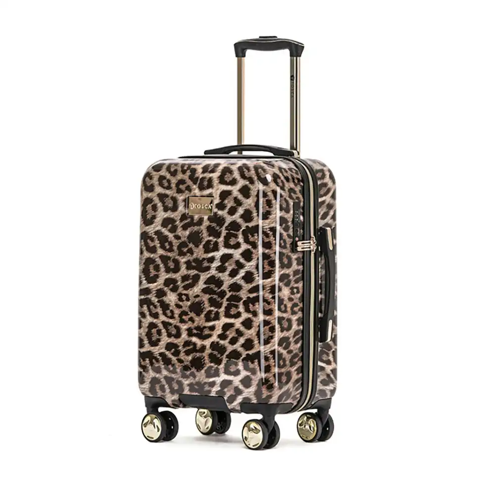 Tosca Leopard Print 20" Cabin Trolley Luggage Travel Suitcase 50x34x23cm