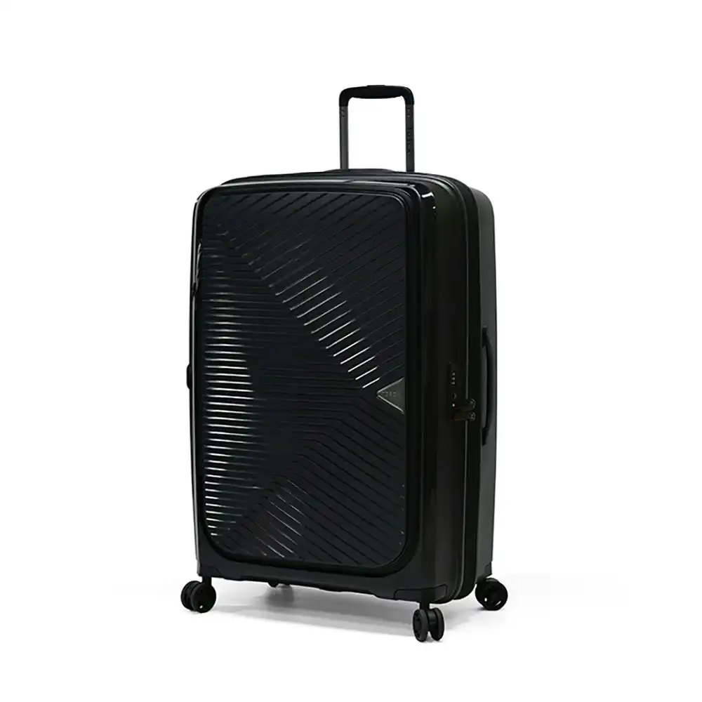 Tosca Space X 25" Trolley Checked Luggage Hard Backed Travel Suitcase - Black