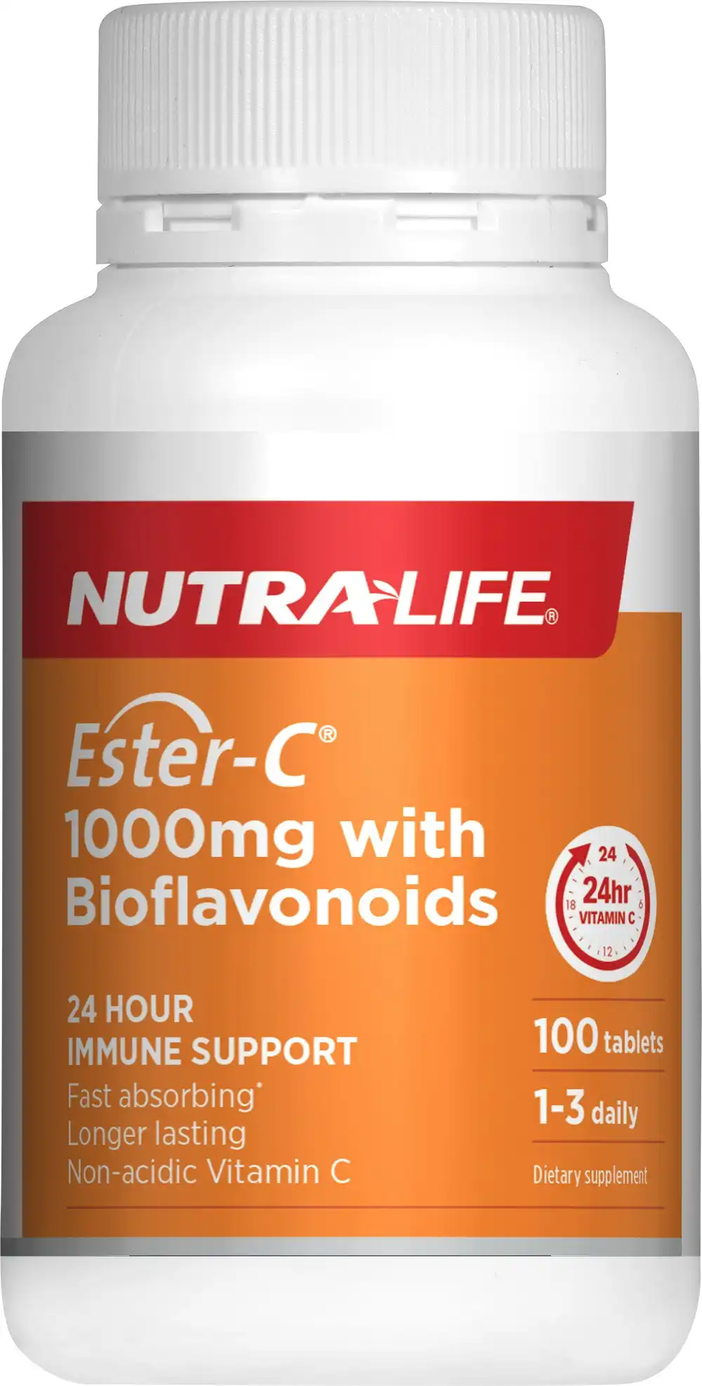 Nutra-Life Ester-C(R) 1000mg + Bioflavonoids 100 Tablets