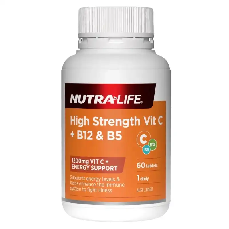 Nutra-Life High Strength Vit C 1200 +B12+ B5 120 Tabs