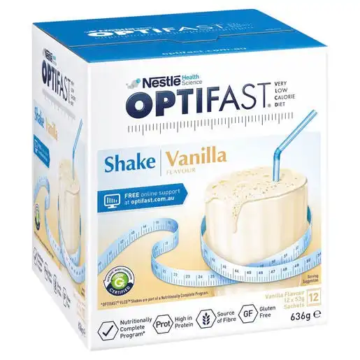 OPTIFAST VLCD Vanilla Shake 12 Pack 53g Sachets