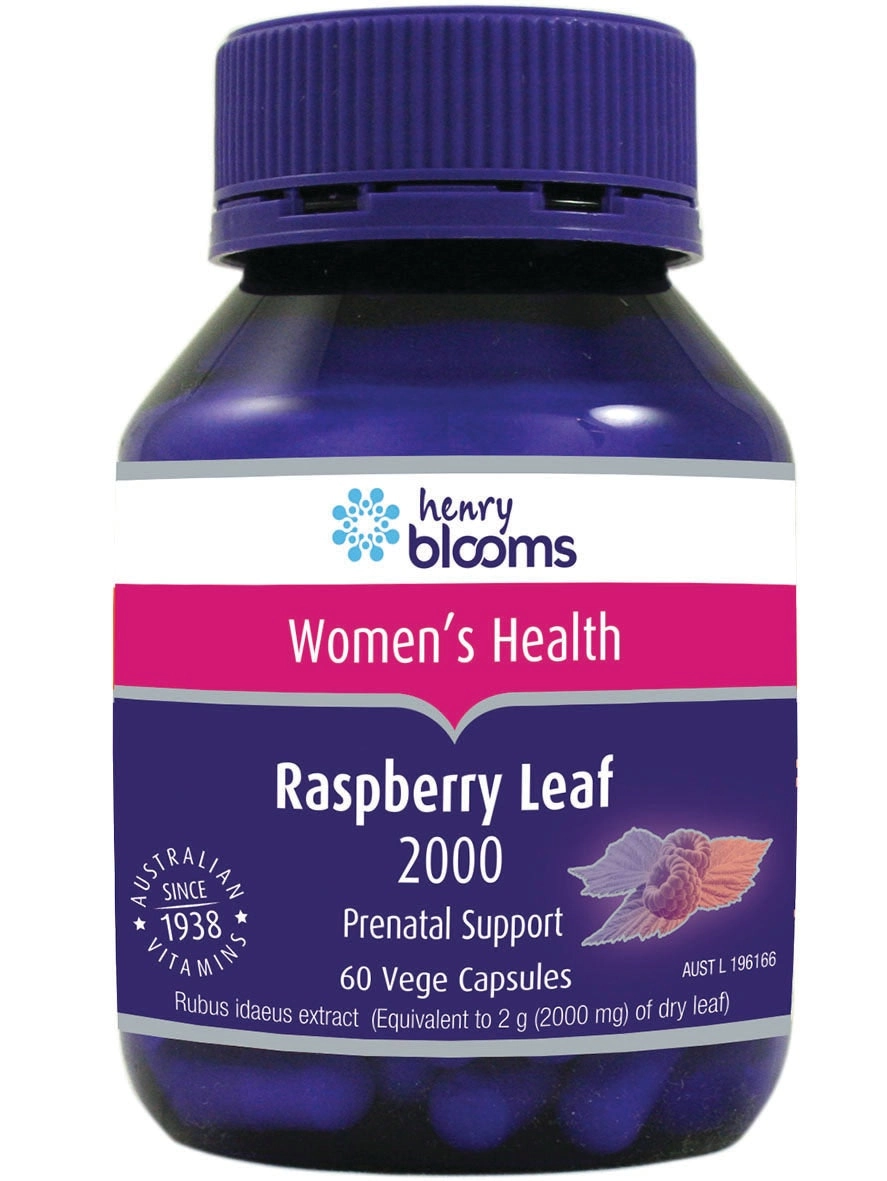 Henry Blooms Raspberry Leaf 2000Mg 60 Caps