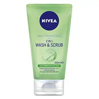 Nivea Daily Essentials 2-in-1 Wash & Scrub 150ml