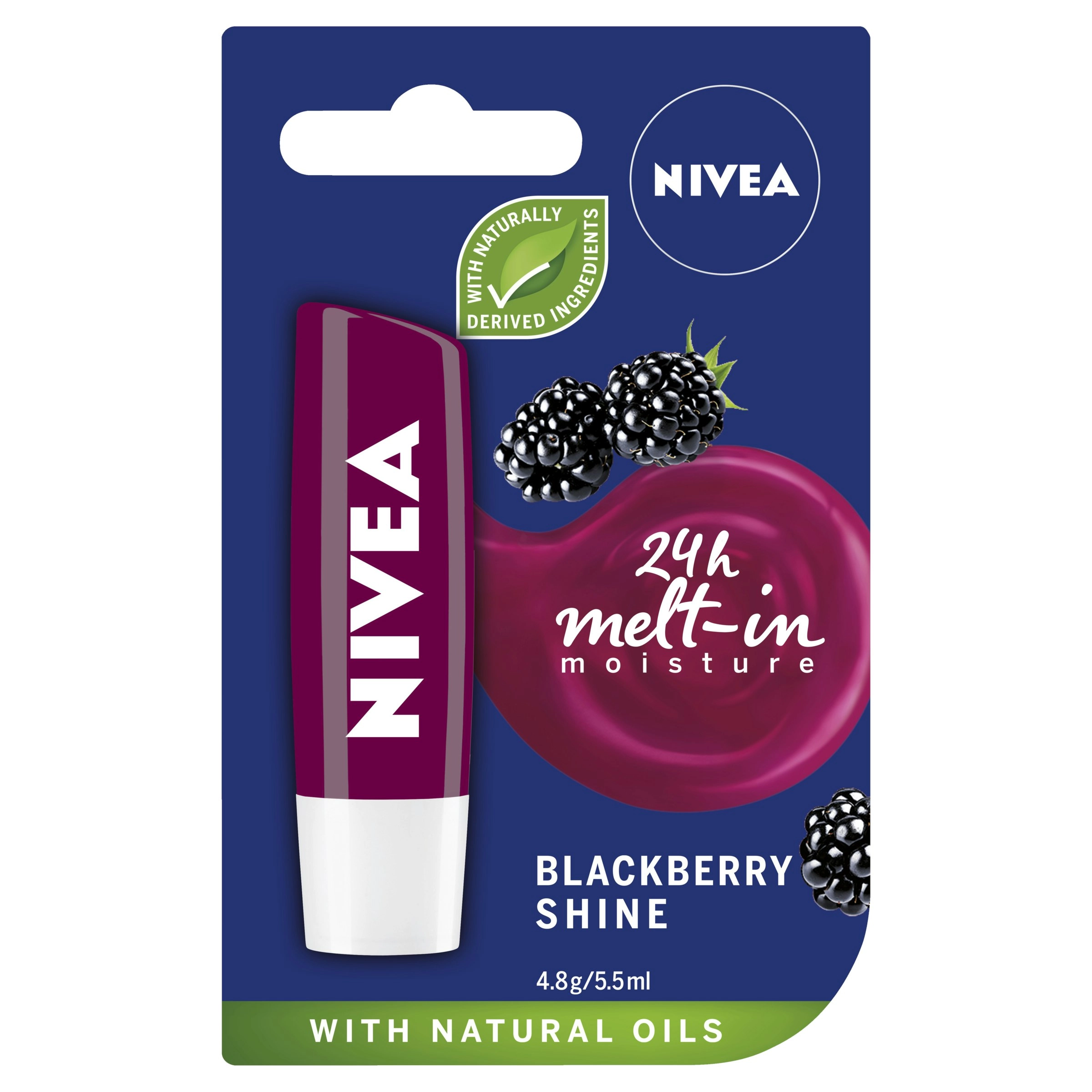 Nivea Lip Care Blackberry Shine 4.8G