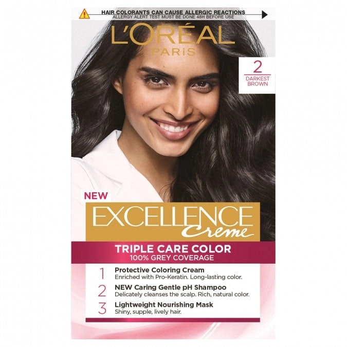 L'Oreal Excellence Creme 2 Black Brown Hair Colour