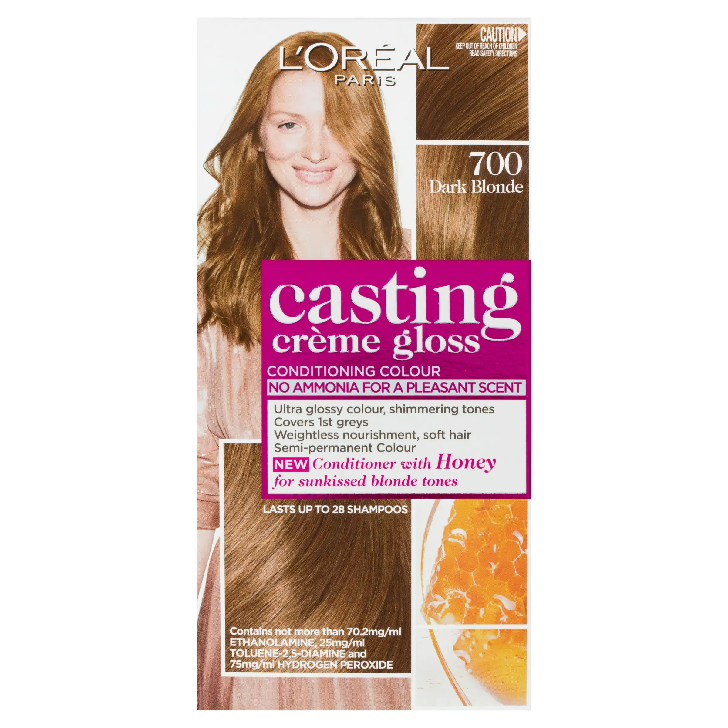 L'Oreal Paris Casting Creme Gloss Semi-Permanent Hair Colour - 700 Dark Blonde (Ammonia Free)