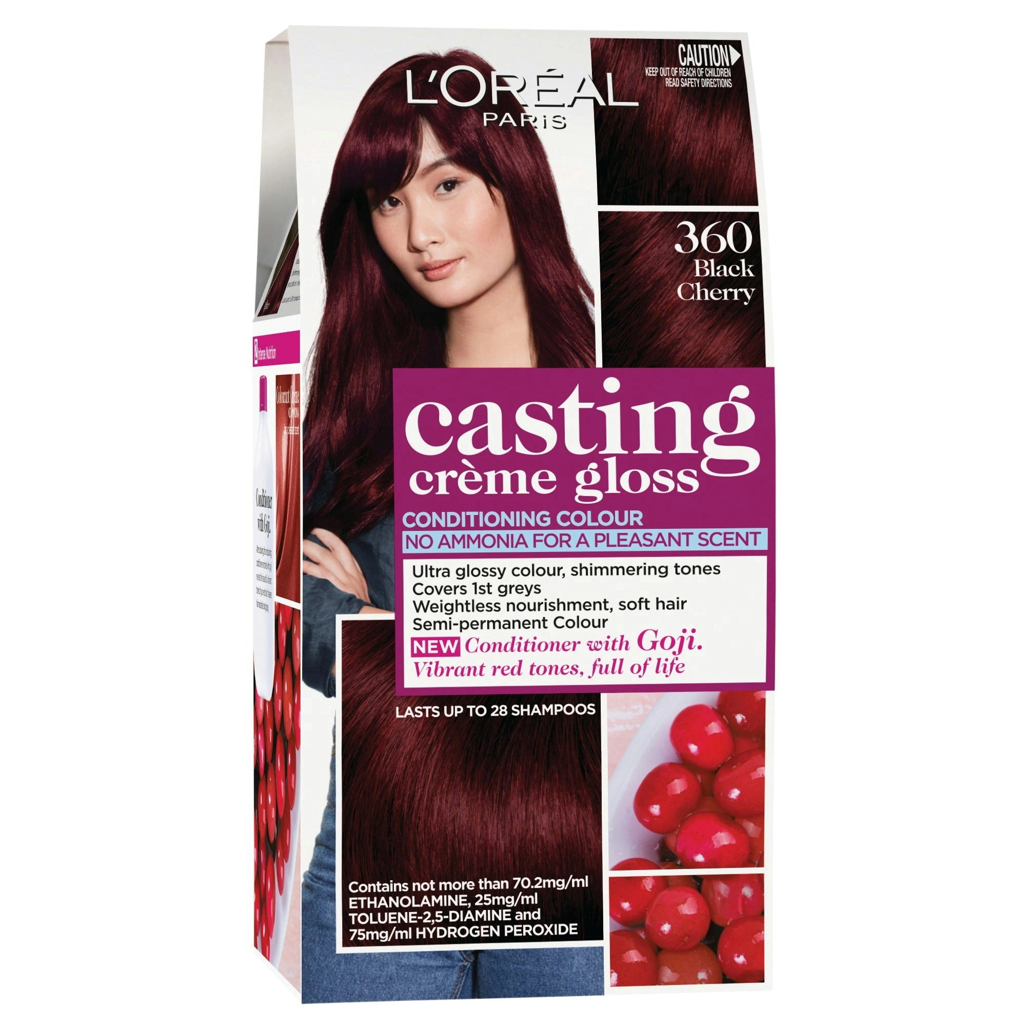 L'Oreal Paris Casting Creme Gloss Semi-Permanent Hair Colour - 360 Black Cherry (Ammonia Free)