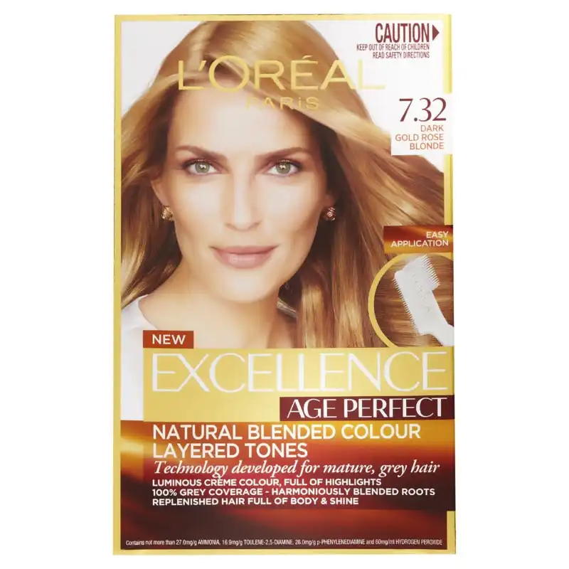 L'Oreal Paris Excellence Age Perfect 7.32 Dark Gold Rose Blonde