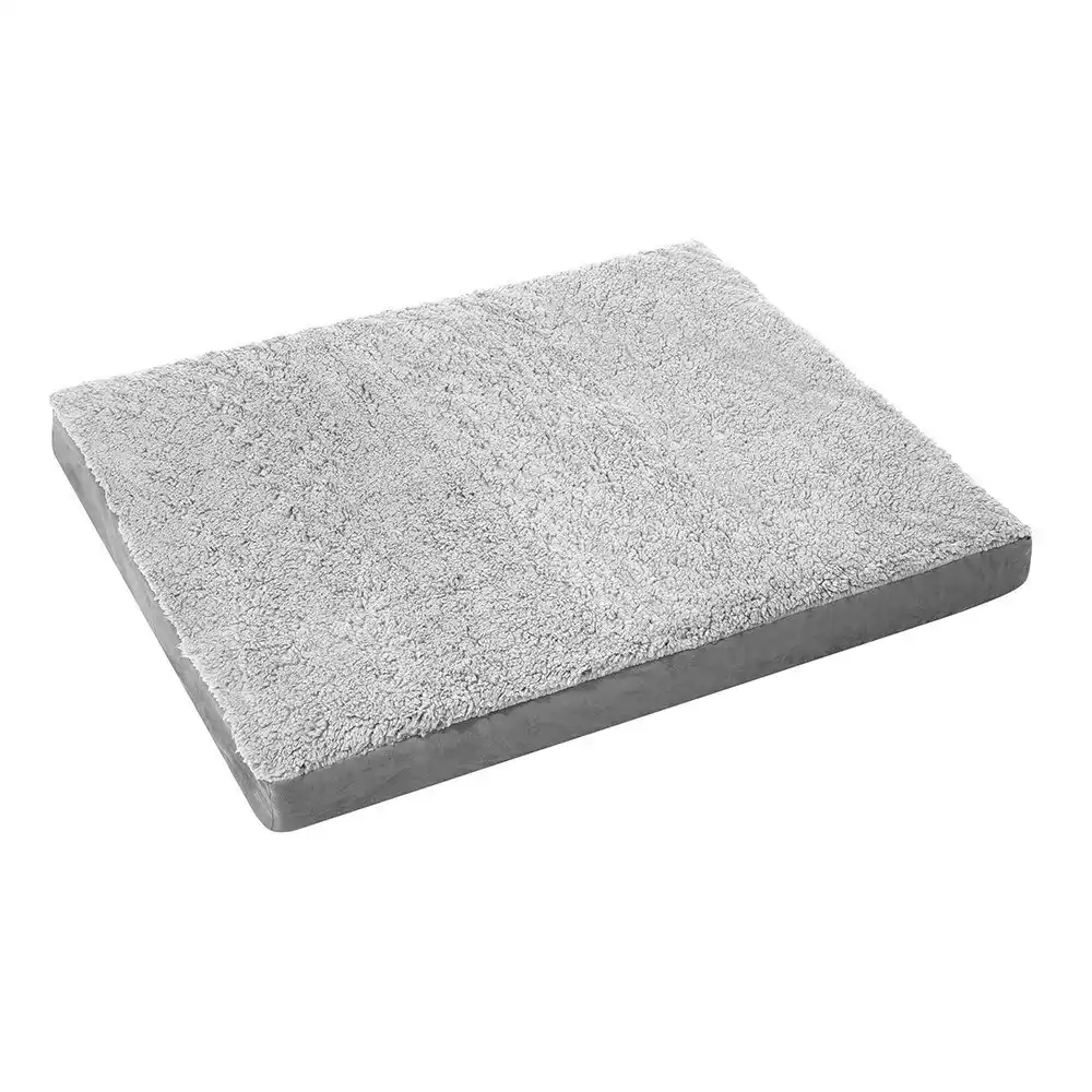 Paws & Claws 100x10cm Orthopedic Pet/Dog/Cat Suede Bed Rectangle Cushion Grey