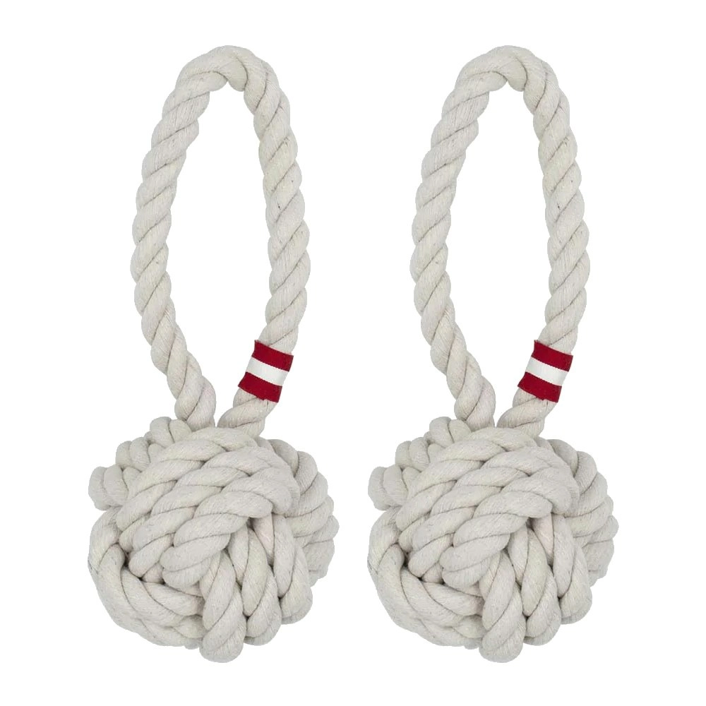 2x Louie Living Urban Tug Rope Fun Play Teeth/Gum Dog/Pet Game Toy Medium White