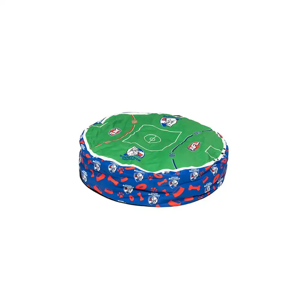 AFL Western Bulldogs Pet Bed Dog 70x60cm Round Sleeping Comfort Cushion Lounger