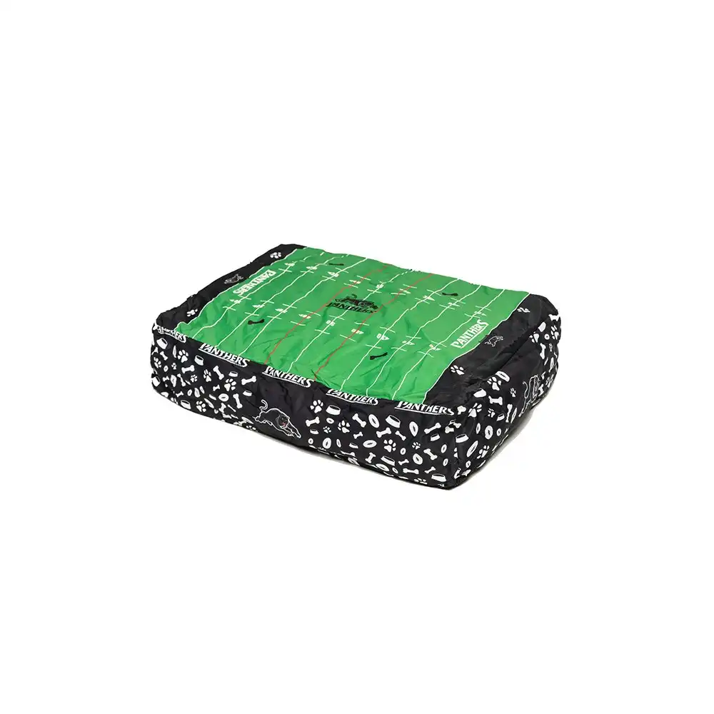 NRL Penrith Panthers Pet Bed Dog 80x60cm Rectangle Comfort Cushion Lounger Nest