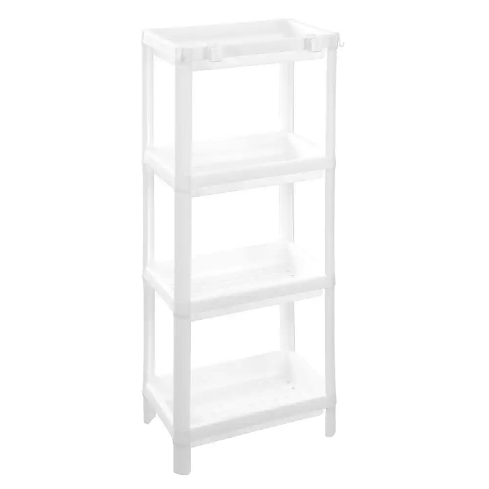 Boxsweden 4 Tier 36x100cm Home/Room Organiser Display Rack Storage Shelf White