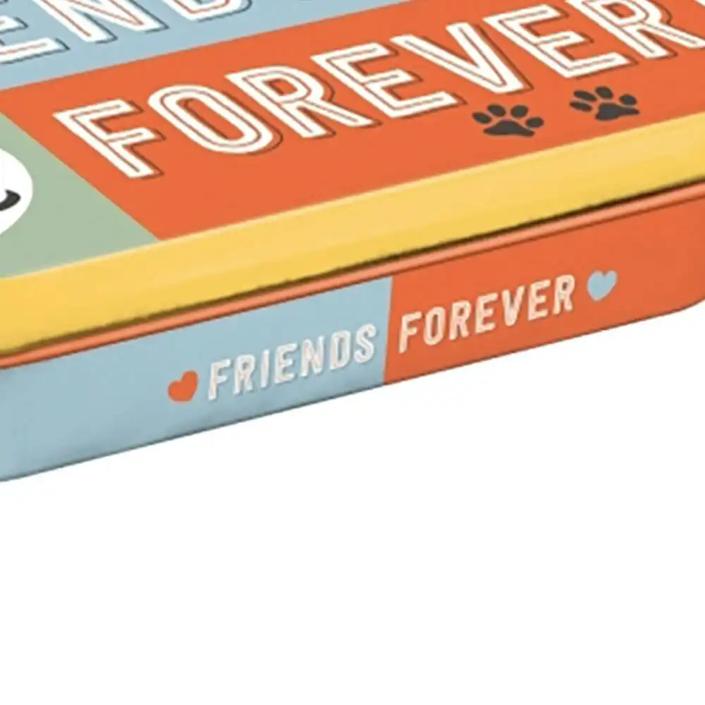 Nostalgic Art Pet/Dog Treats Storage Metal Tin Box Friends Forever 9.5x6x2cm