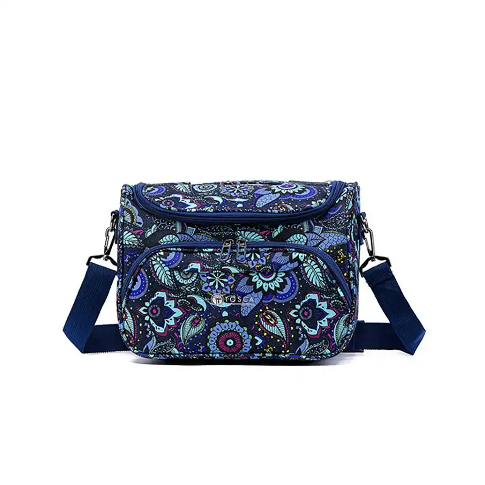 Tosca So-Lite 3.0 Zipped Beauty/Cosmetic Travel Case w/ Shoulder Strap - Paisley