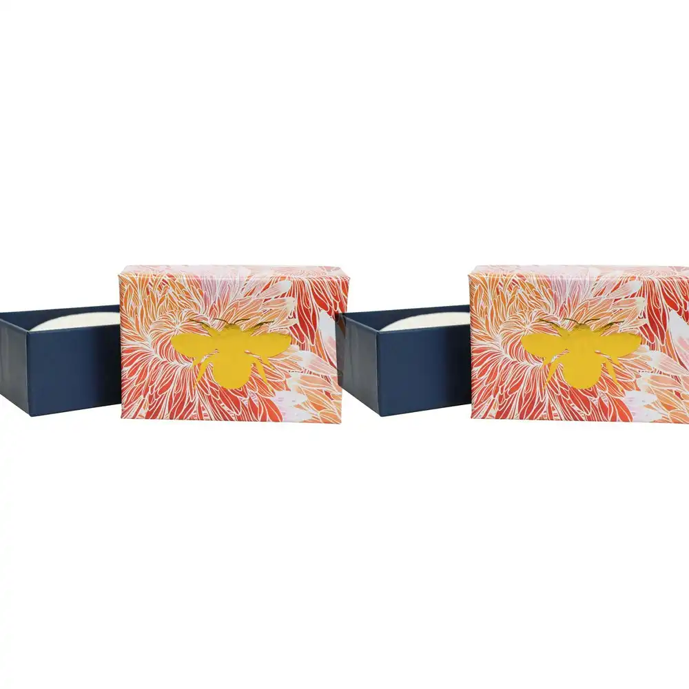 2x Scented Bar Soap Bath/Shower Care w/ Box For All Skin Types Orange Floral Bee