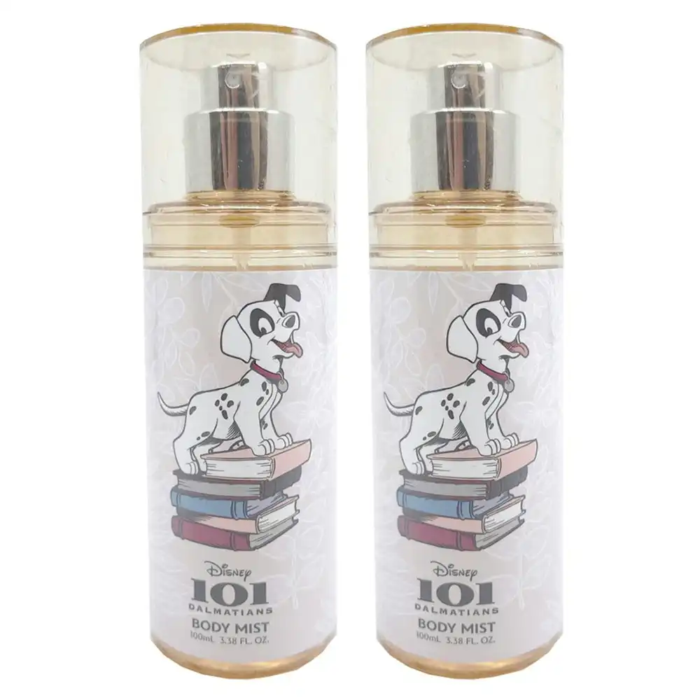 2PK 101 Dalmatians 100ml Body Mist Perfume Fragrance/Perfume Soft Scent Kids 6y+