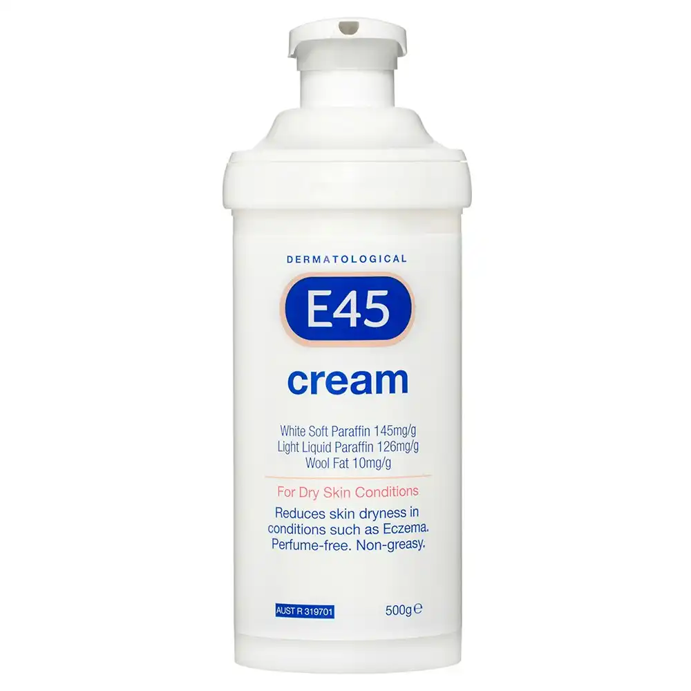 E45 Cream/Care For Dry Skin Pump 500g Body/Hands Non-Greasy/Soothing/Softening