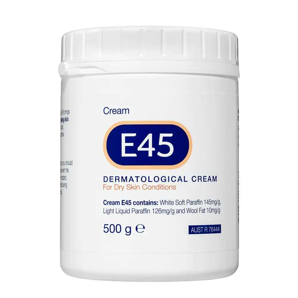 E45 Cream/Care For Dry Skin Tub 500g Body/Hands Non-Greasy/Soothing/Softening