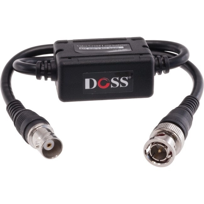 Doss GLI02HD HD Video Ground Loop Isolator BNC Male to Female w/ 20cm Cables BLK