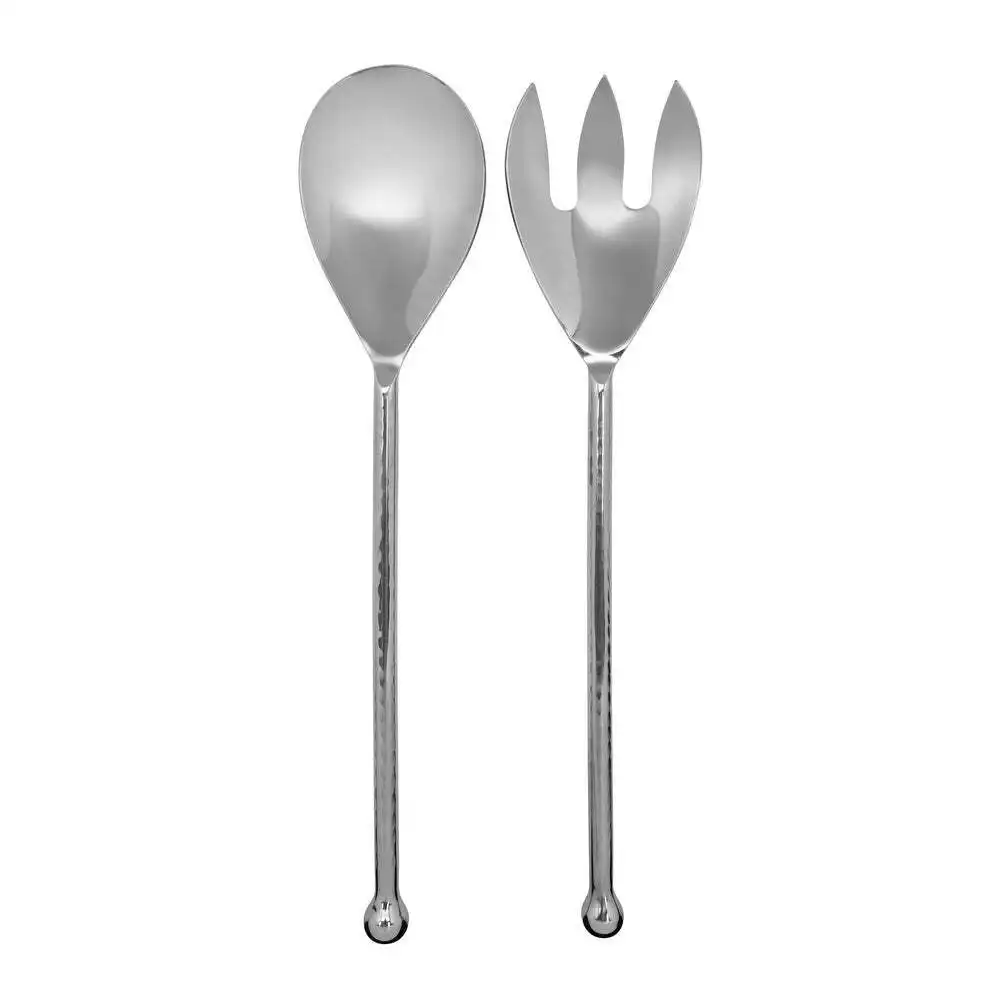 J.Elliot Olga Stainless Steel Utensil 28cm Salad Servers Cutlery Set Silver