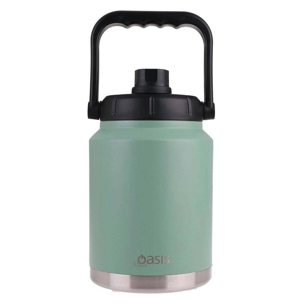 Oasis 2.1L Insulated Mini Jug Stainless Steel Bottle w/ Carry Handle Sage Green